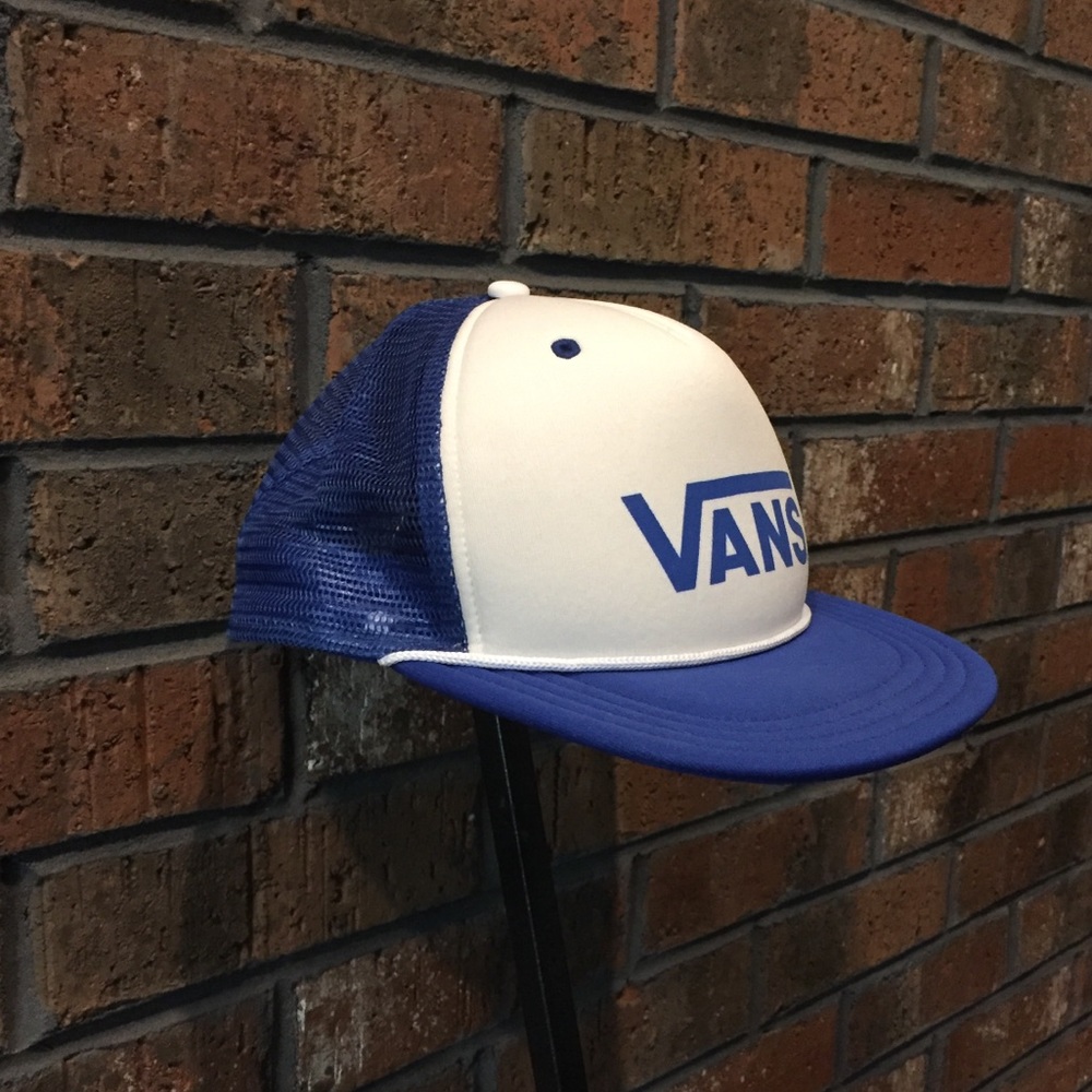 VANS - BLUE AND WHITE ADJUSTABLE BASEBALL HAT
